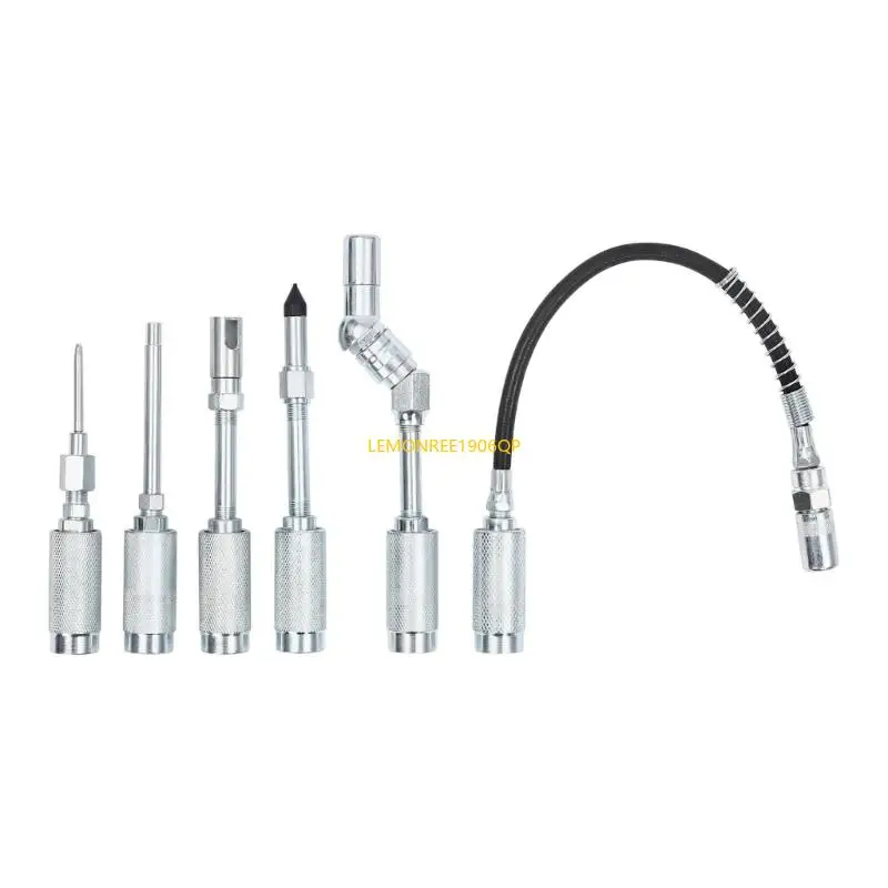 N80F Grease Guns Adapter Nozzle Couplers Fittings, 90 Degree Lubrication Tool Suitable for Hard to Reach Fittings Repair Shop