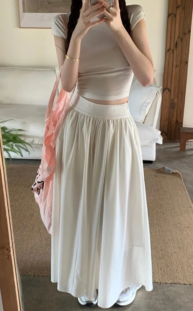 

2023 Spring/Summer Fashion New Women's Clothing Short T-shirt with Big Hem Skirt 0801