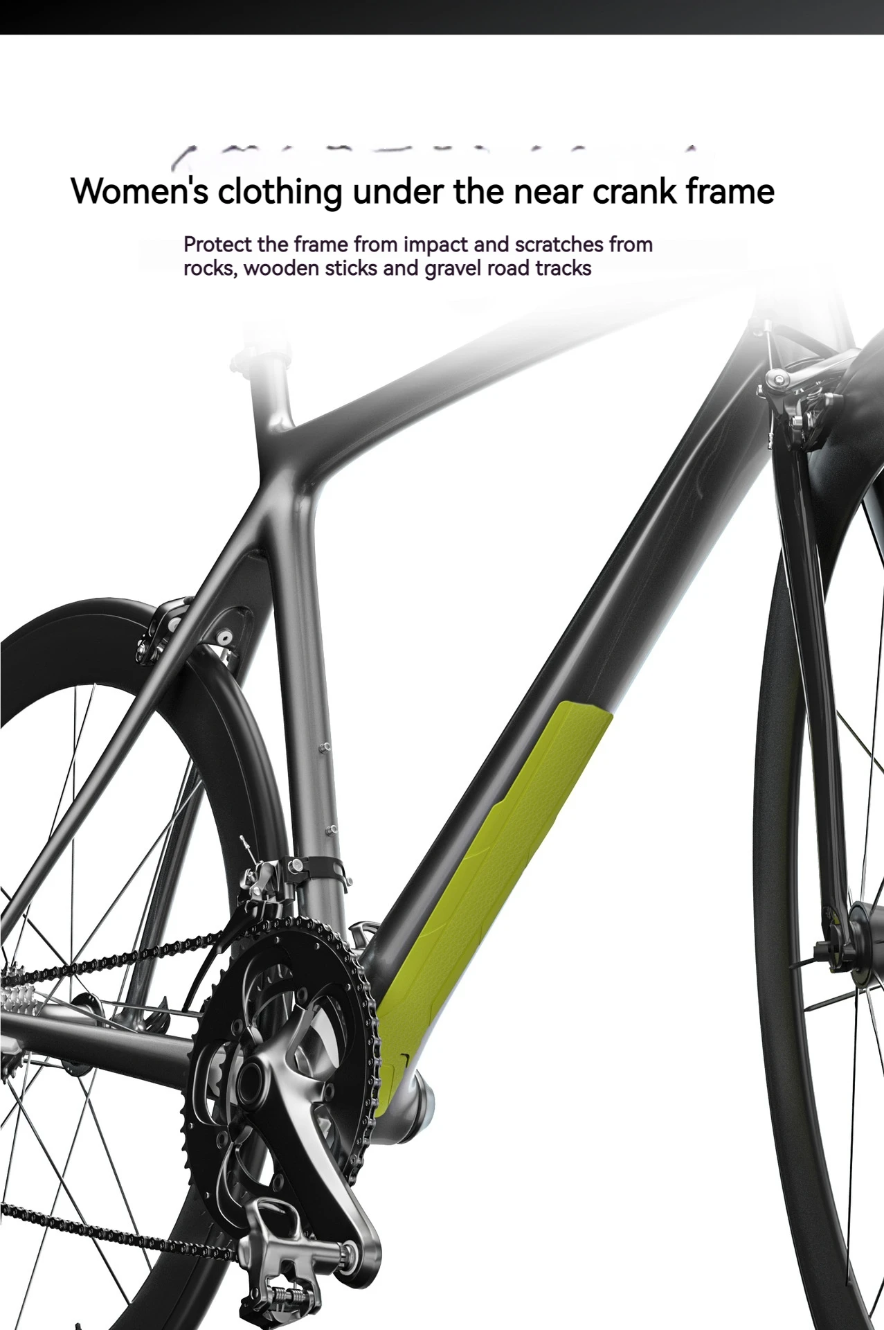 ENLEE Fahrradrahmen Kratzfester Schutzaufkleber MTB Road Rhombus Bike Anti Scratch Aufkleber Silikonschutz – Detail 6