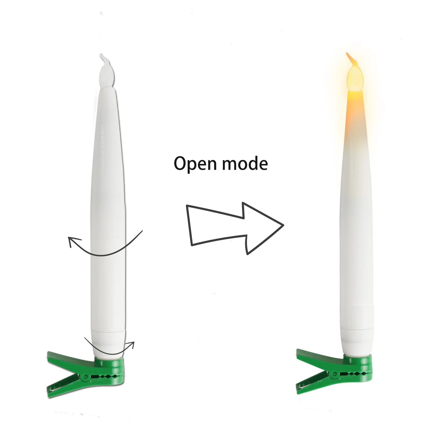Elegant Clip-on LED Candle Lights for Weddings and Holiday Decor (Set of 6)