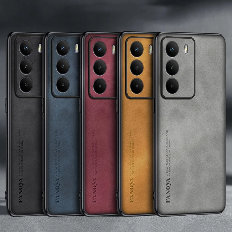 Luxury PU Leather Shockproof Phone Case - Full Protection Back Cover in Silicone