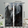 2pc,  Curtains Dragon pattern Versatile 100% Polyester,Without Electricity Holiday Decorations Applies to Seasonal Decorations 5