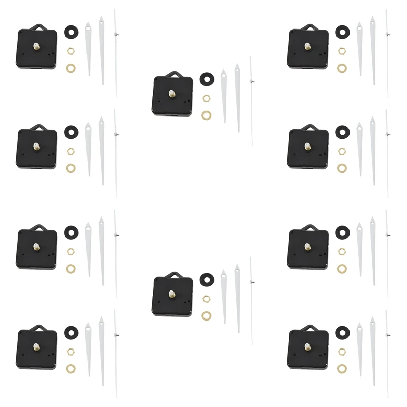 

Promotion! 20X Quartz Clock Movement Mechanism DIY Repair Parts + White Hands