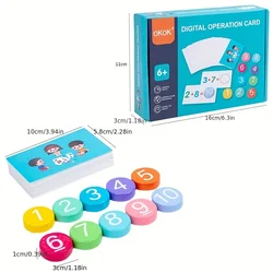 Montessori Math Toy Set - Educational Arithmetic & Counting Game (Blue)