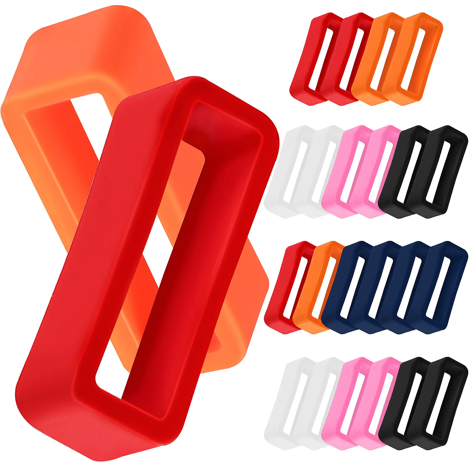 

24 Pcs Watch Strap Holder Loops Silicone Watch Band Keepers Fastener Rings for Smart Watchband Wristband
