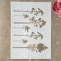 29cm A4 Small Trees DIY Layering Stencils Wall Painting Scrapbook Coloring Embossing Album Decorative Template