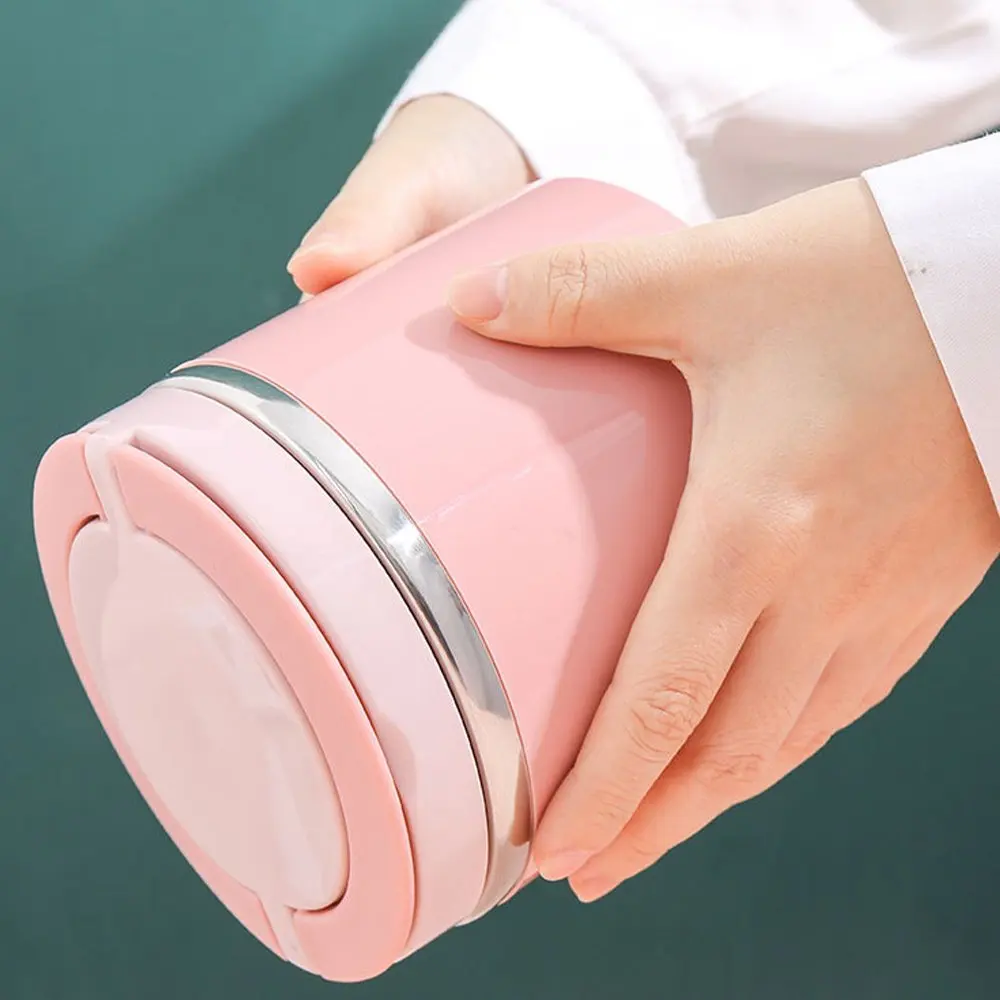 Purple Thermal Insulated Lunch Jar for Kids and Adults - Portable Bento Soup Cup for Camping and Picnics