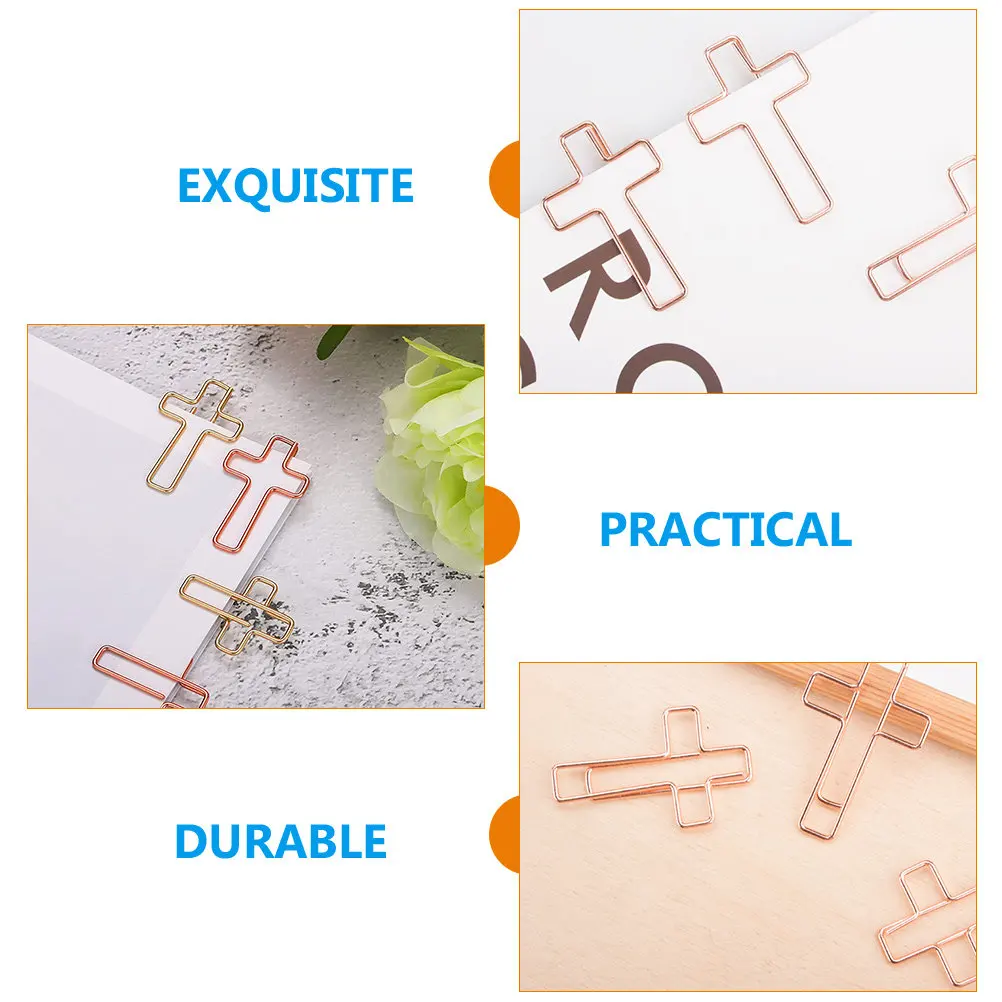 60Pcs 종이 클립 세트 사무실 학교 숙제 파일 사진 편지 크리 에이 티브 골드 데스크에 대한 금속 장식 책 핀