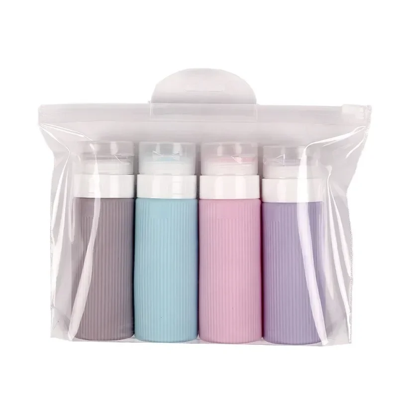 Juego De Botellas De Viaje De Silicona Botellas Exprimibles Cosméticas
