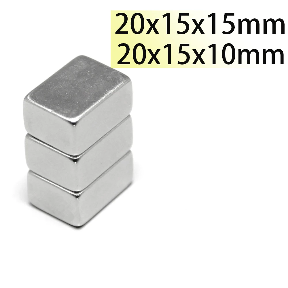20x15x10 20x15x15 N35 Neodymium Bar Block Strong 20×15 Magnets Search Magnetic Bar Ndfeb Square Motor Generator DIY dropshipping