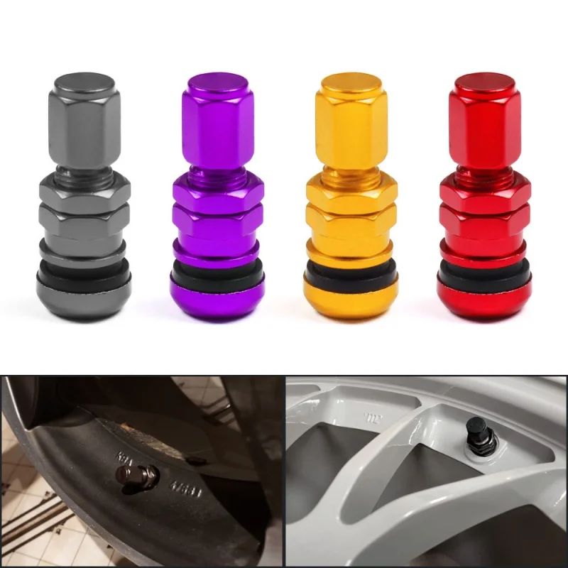 Car for Tire Retrofitting Valve Aluminum Personalized Wheel Tire Valve Stem Cover 4 Pack