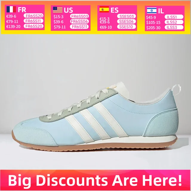 adidas VS J0G 2.0 Retro Fashion Trend Minimalist Comfort Chaussures décontractées basses unisexes bleues et blanches JI2434 1