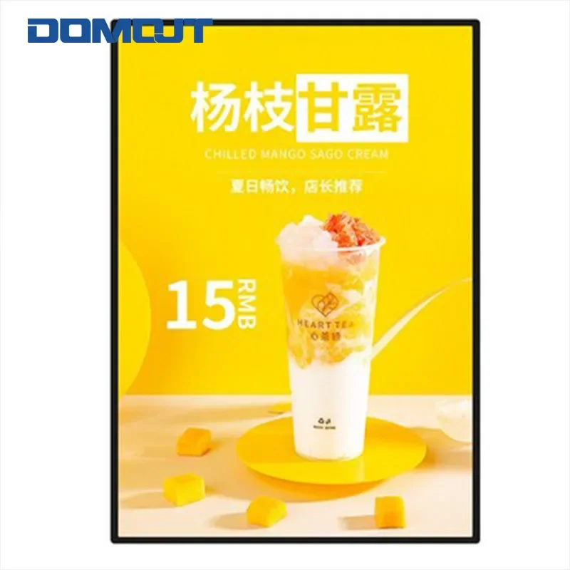 

Custom Slim Light Box Led Light Poster Advertising Light Box For Restaurant Cinema Menu Board