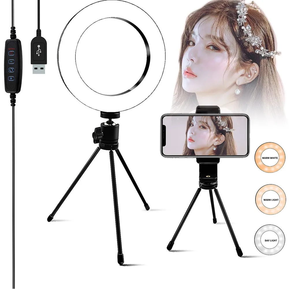 

Ring Light With Phone Holder Tripod Dimmable Selfie Light For Photography Makeup