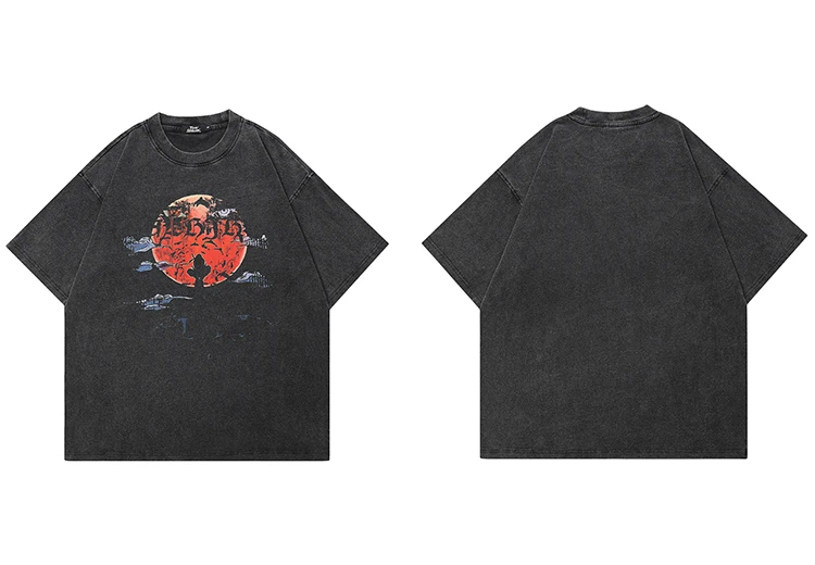 Washed Anime Sun Graphic T-Shirt 3 Washed Anime Sun Graphic T-Shirt Se38d867545fa4f52a68032699c874d83L