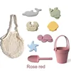 Kids Silicone Beach Toys for Kids Baby Sandbox Beach Toy Set with Bucket Shovel Other Accessories Water Game Play Outdoor Toy 6
