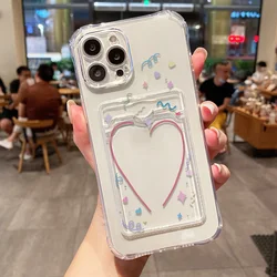 Love Heart Cover with Card Photo Holder for A52 4G 5G A52S 5G (VA16)