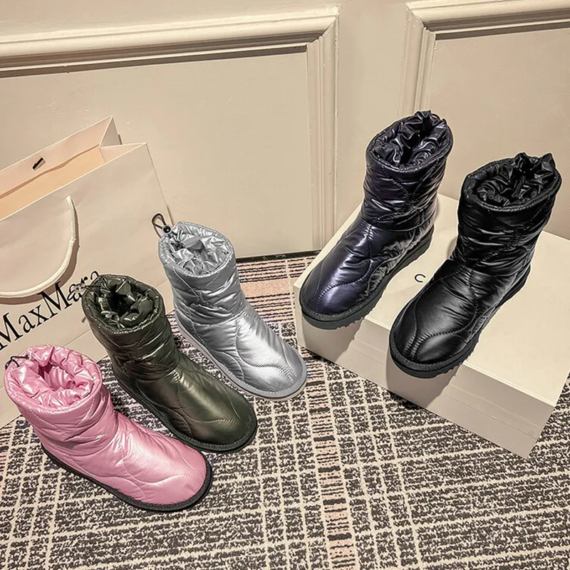 

Women's New Winter Waterproof Snow Boots Fashion Platform Low Heel Warm Ankle Boots Outdoor Ski Boots Women Shoes