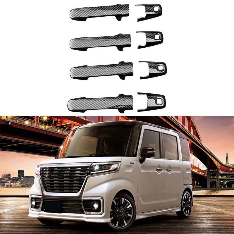 

Для 2021 2022 Suzuki Spacia Автомобильная крышка дверной ручки, внешняя наклейка на дверную ручку
