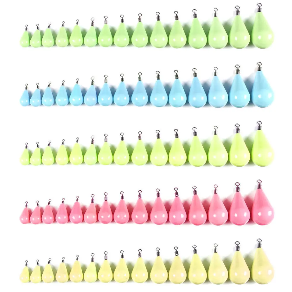Plombs de pêche lumineux Newup pour leurres souples - poids pour montages Texas rig et basse