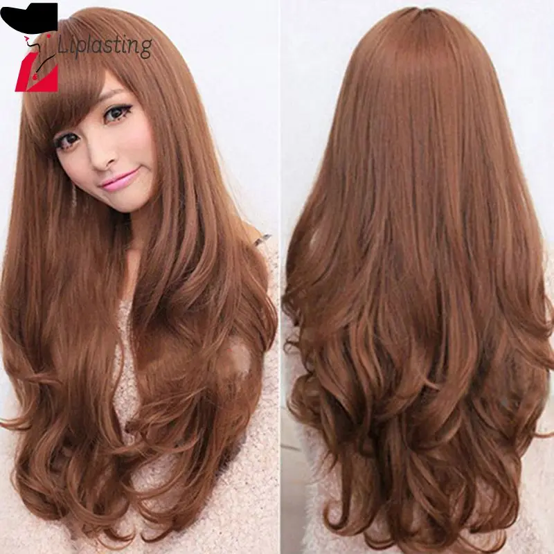 

Women Fashion Long Curly Wavy Cosplay Party Hair for Party Club