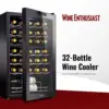 Enthusiast 32-Bottle Dual Zone MAX Compressor Wine Cooler - Freestanding Refrigerator with Split Storage & Temperature, Digital 2
