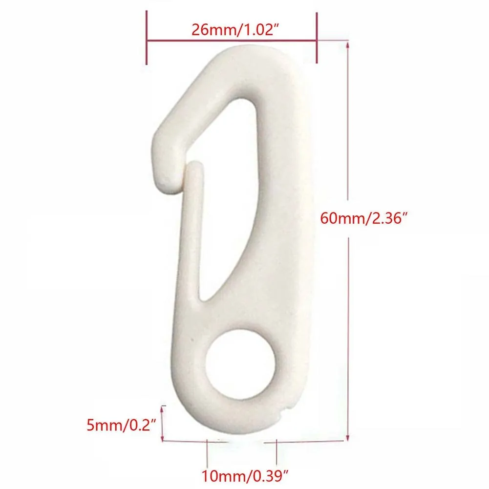 

Tool Snap Hook Clips Water Resistant Flagpole Heavy Duty Nti-UV Nylon Reliable Replace Replacement 8PCS Attachment