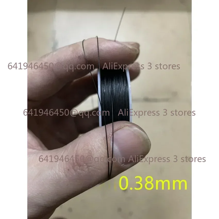 0.38-6mm 20M/50M/100M Black Nylon or PVC Coated Built-In 304 Stainless Steel Wire Rope, Sea Fishing Line Chain Hook Line Crystal