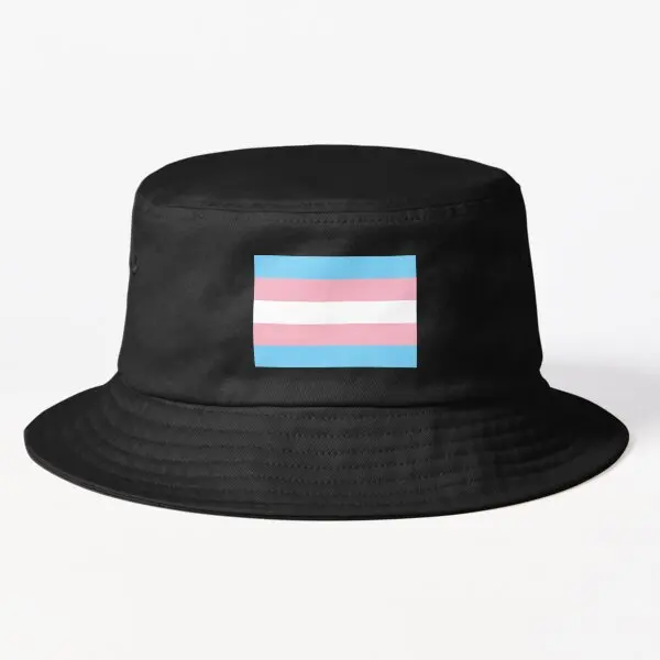 

Trans Pride Transsexual Flag Colors Lgbt Bucket Hat Hip Hop Spring Caps Fishermen Cheapu Fish Casual Women Sport Outdoor