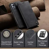Leather Wallet Flip Folio Phone Case For Xiaomi 12 Lite Card Cash Holder Magnetic Closure for Mi 12T Pro 12 12X 12S Funda Cover 2