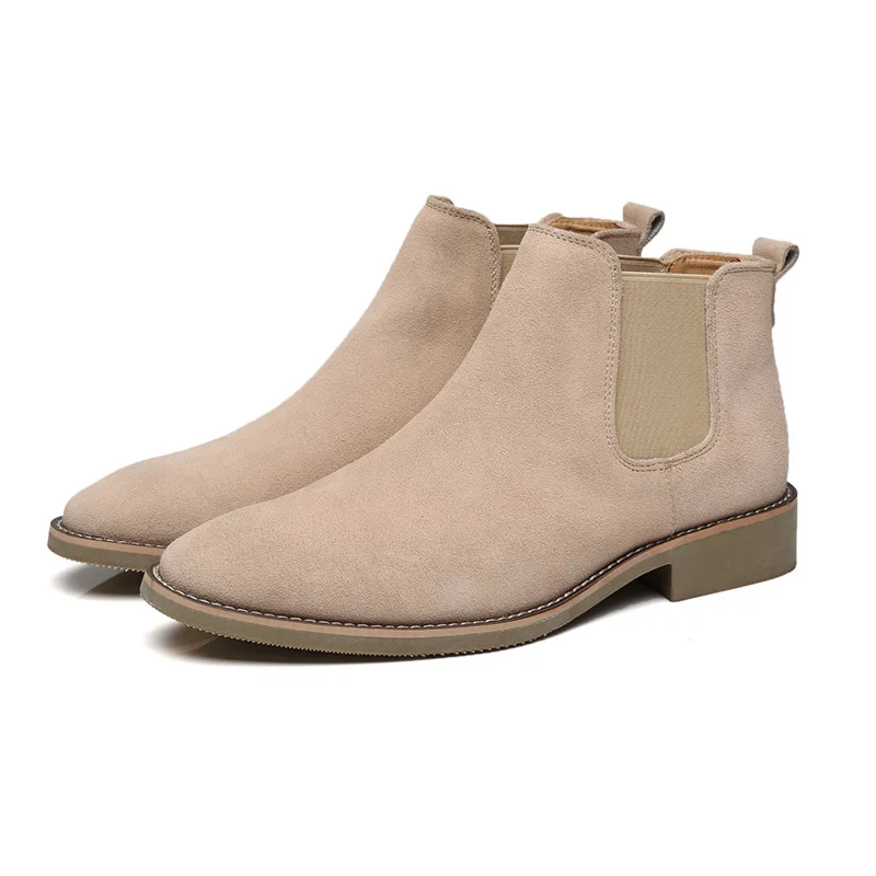 

Size 36-46 Suede Chelsea Boots Men High Quality Ankle Boots Fashion Shoes for Men 2024 Black Brown Botas Para Hombre Bottines