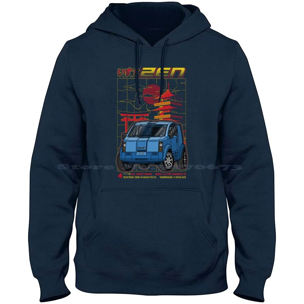 

Nippon Minivan 100% Cotton Hoodie Cars Automobile Vehicle Isuzu Zen Concept Car Minivan Sportsvan Japan Car Japanese Car