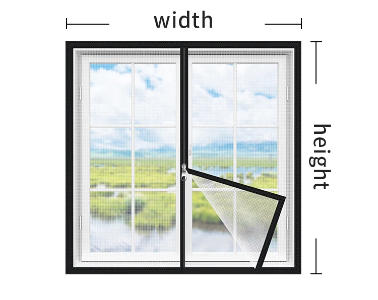 Description Picture 4 of itemInsect Window Screen Mesh,Indoor Anti Fly Curtain Tulle Summer Invisible Anti-Mosquito Removable Customize zipper mosquito net