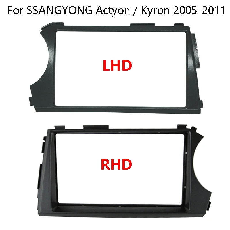 

Car Stereo Radio Install Fascia Plate Panel Trim 2 Din Frame Kit For SSANG YONG Actyon/Kyron 2005 2006 2007 2008 2009 2010 2011