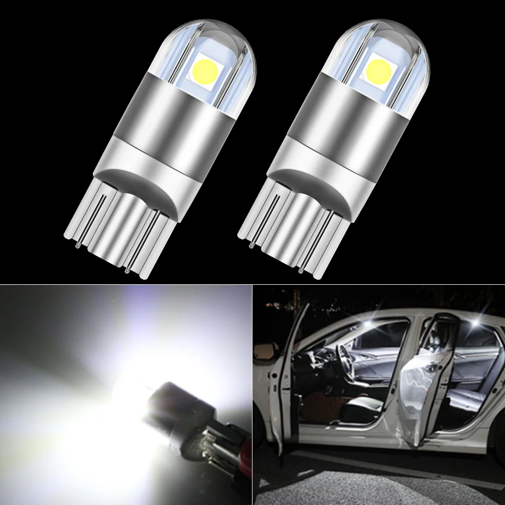 

2 шт., светодиодные лампы T10 W5W для Peugeot 168 194 3030