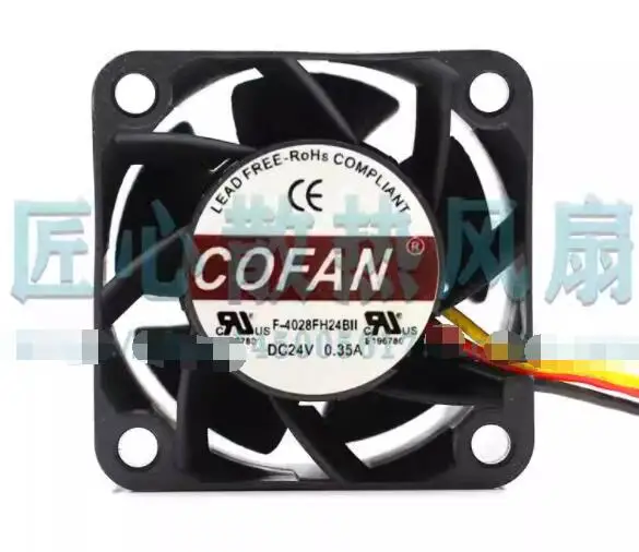 COFAN F-4028FH24BII DC 24V 0.35A 40x40x28mm 3-проводной Вентилятор охлаждения сервера
