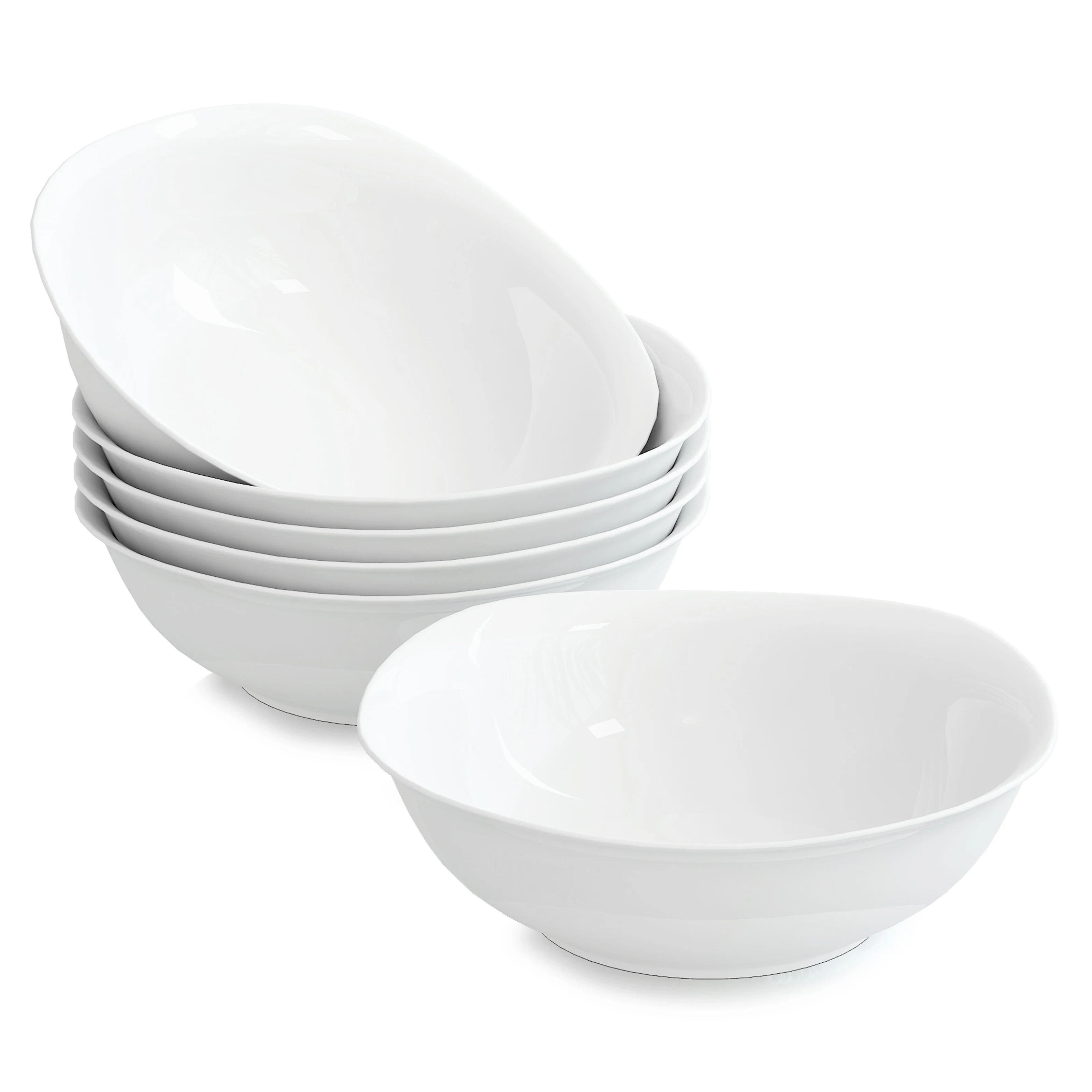 MALACASA Elisa 30-Piece Ivory White Porcelain Dinnerware Set