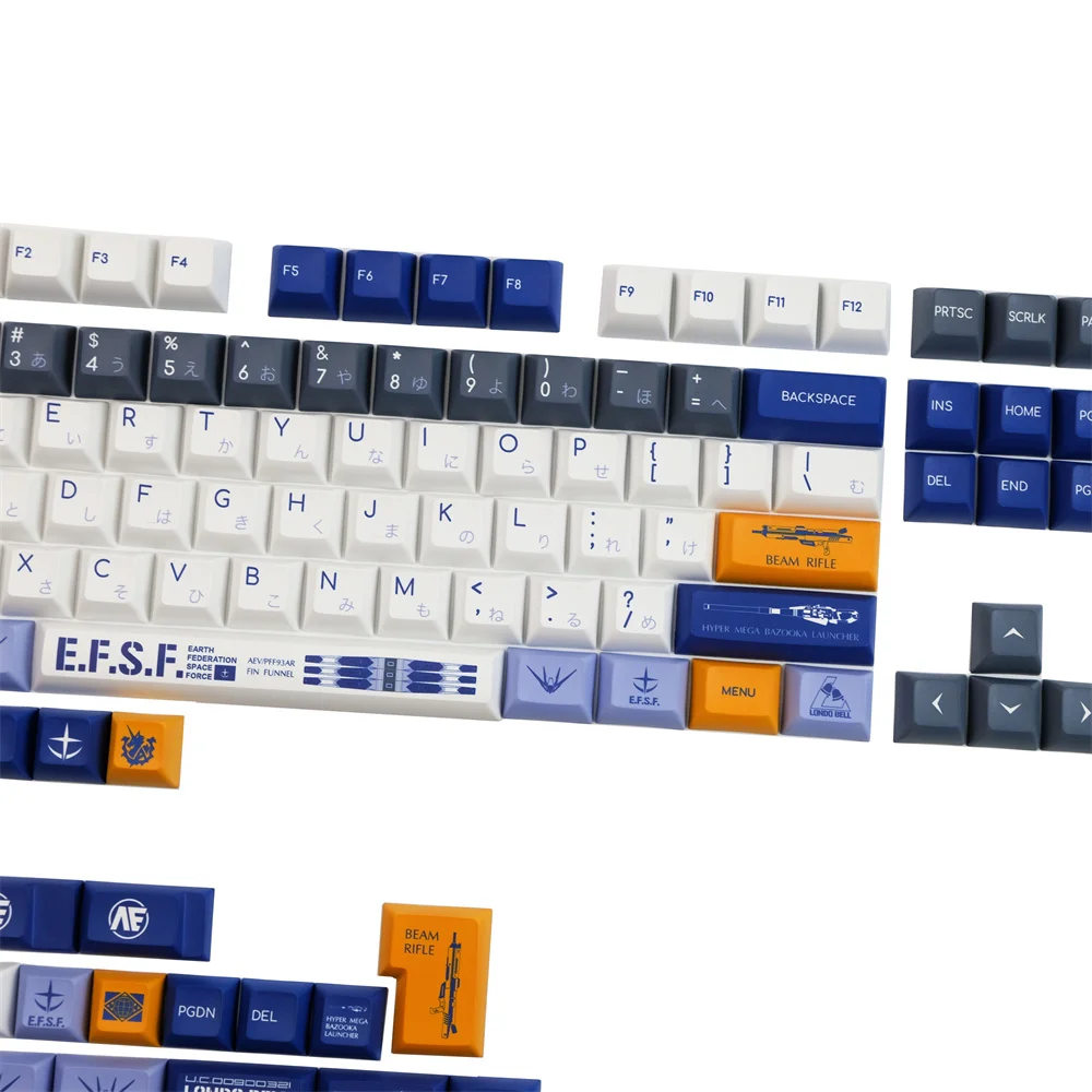 Anime Original Guerreiro Pbt Keycap 139 Chaves Kca Perfil Cereja Similar Mais Gatilho Rápido Dye-subbed Teclado Mecânico - Imagem 4