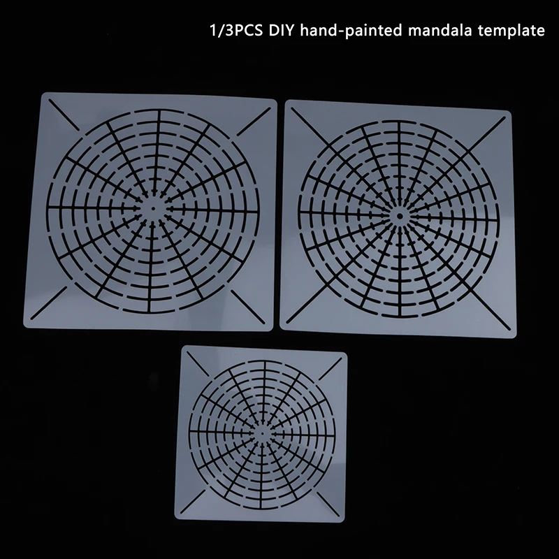 

1/3PCS DIY Craft Furniture Wood Canvas Rocks Fabric Wall Art Reusable Mylar Mandala Dotting Painting Stencils Templates Tools