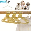 5pcs Pet Apparel Hangers Small Metal Clothes Hanger for Dog Cat Puppet Doll Pet Store Clothes Support Gold Color Mini Hanger 1