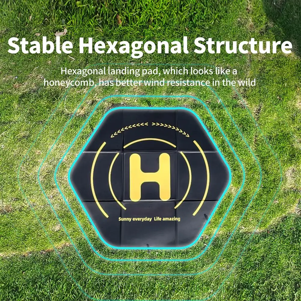 Drone Landing Pad Weighted 43.3inch Waterproof Foldable Landing Pad Accessories Compatible For Ma vic 3 Pro RC Drones
