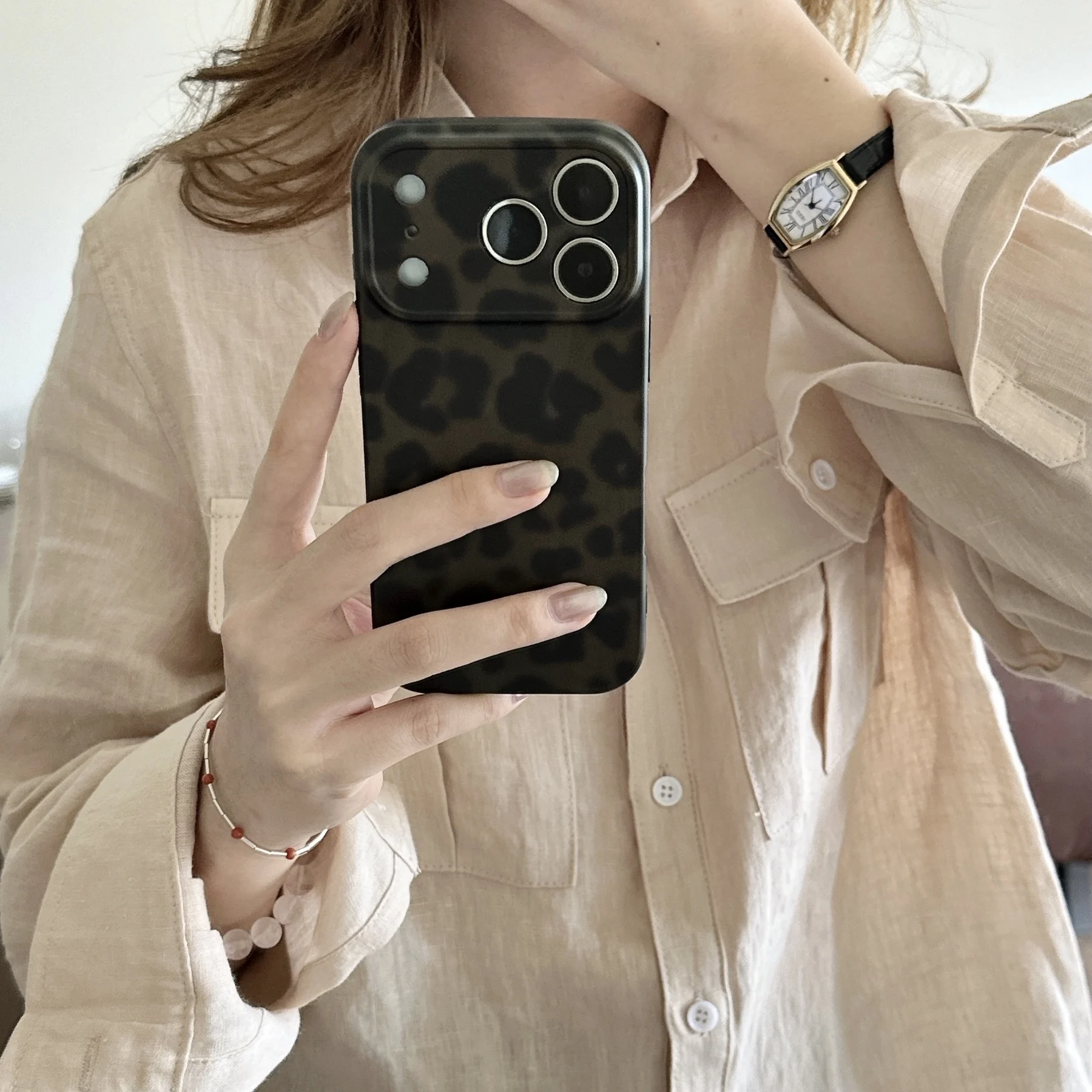 Retro Stylish Amber Color Lamber Pattern Glossy Phone Cover Case for iPhone 17 16 15 14 13 12 Pro Max Plus Air Image 25