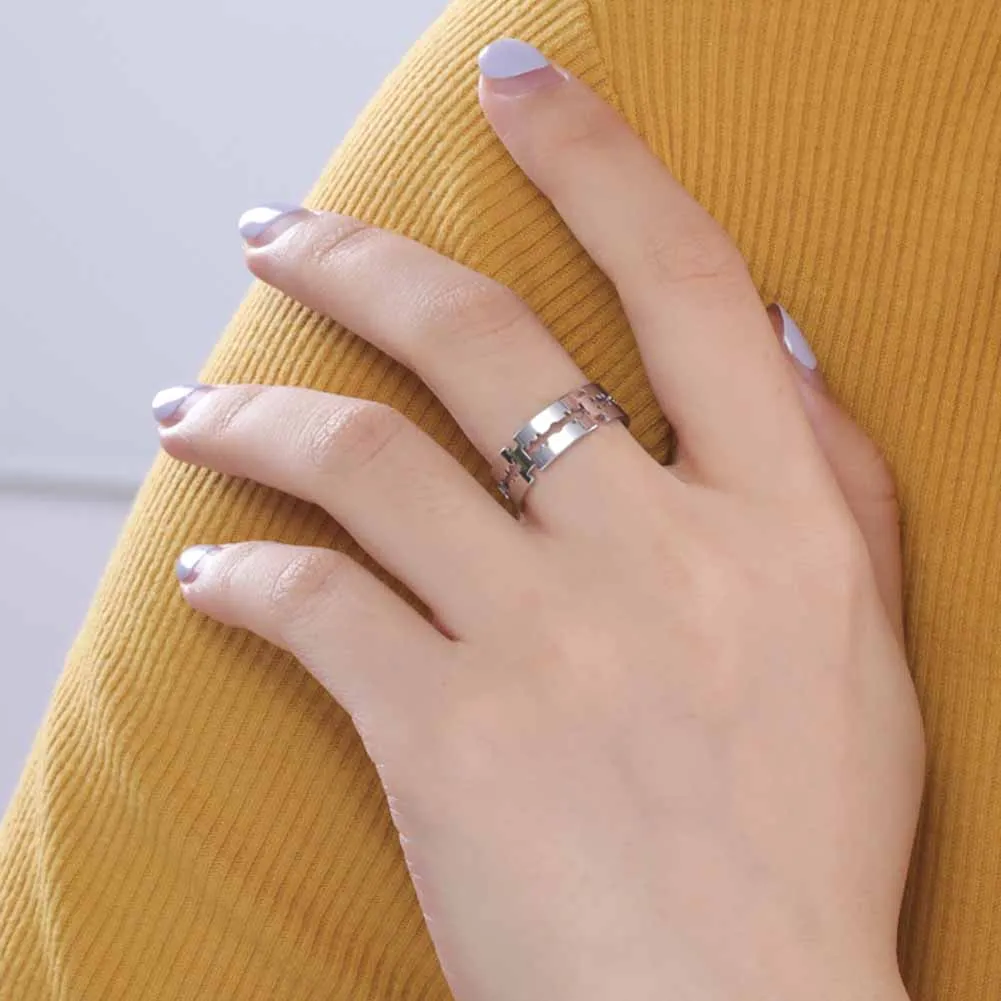 COOLTIME Anelli con lama in acciaio inossidabile per uomo Donna Punk Hip Hop Rock Argento Colore Coppia Anello Gioelleria raffinata e alla moda Regalo all'ingrosso - immagine 3