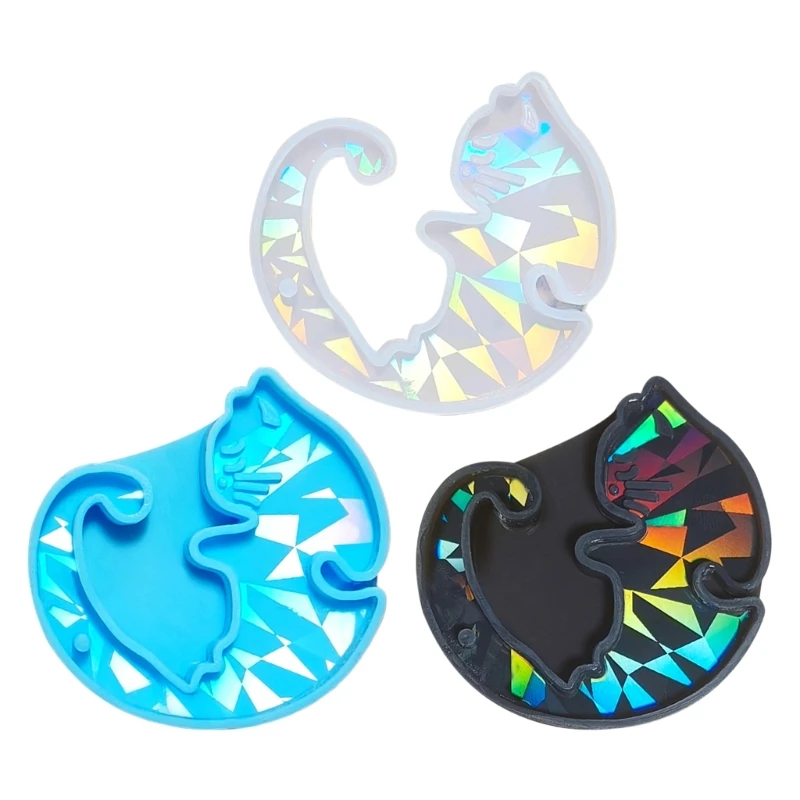 

Форма для кулона с прекрасным спящим котом, форма для литья ювелирных изделий из хрусталя для подарков ручной работы