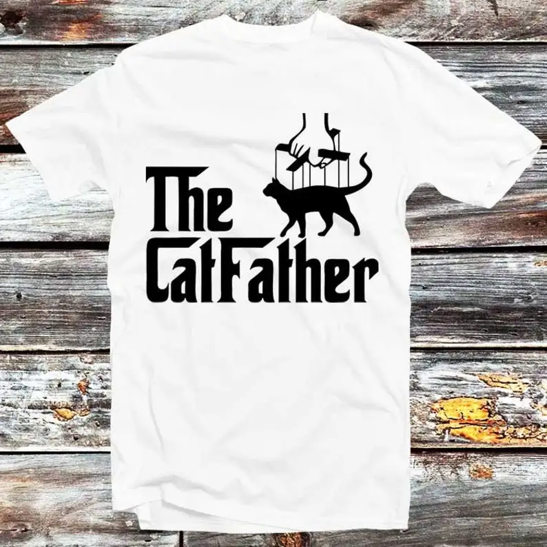 

The Catfather Funny Slogan Design Godfather Parody Animal Lover Pet Cat Kitten T Shirt Retro Gift Mens Womens Unisex Anime