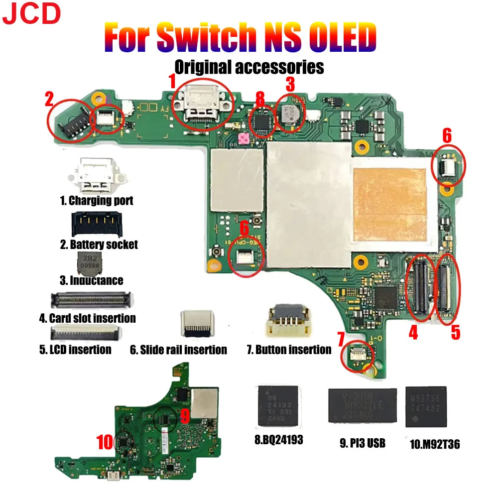 1pcsForSwitchNSOLEDHostOriginalLCDPanelInsertMotherboardChip
