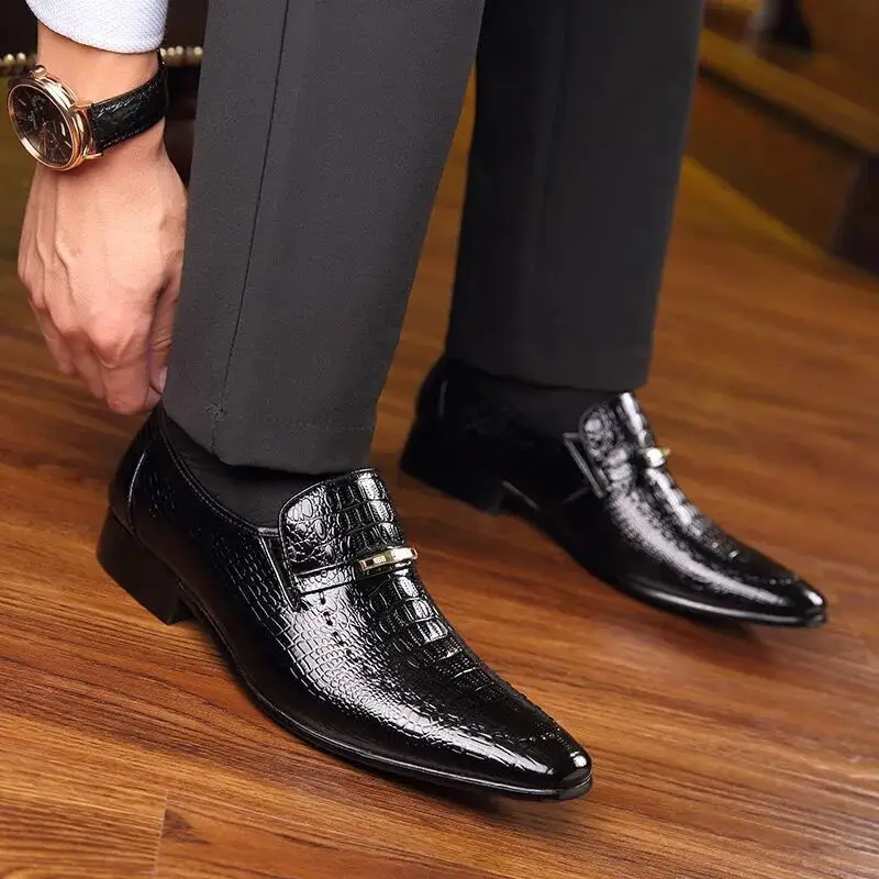 Luxury Men's PU Leather Dress Shoes for Business and Weddings 5 undefined