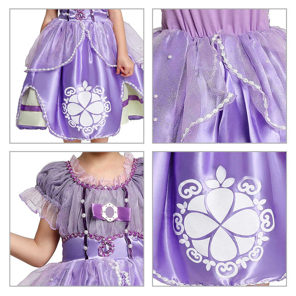 Vestido Adulto Princesa Sofia Sofia a Primeira Fantasia Cosplay GRÁTIS P&P