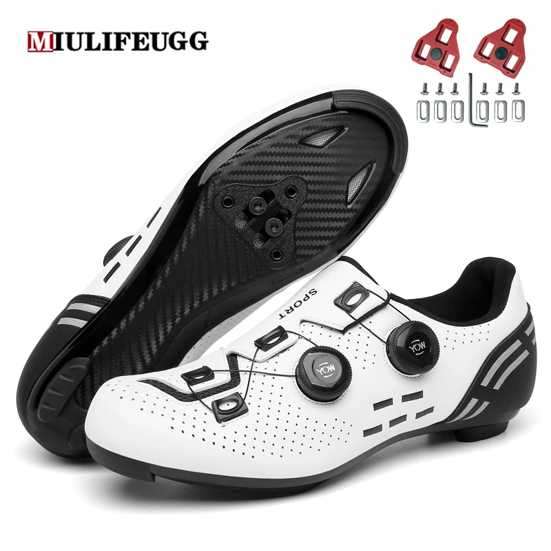 MIULIFEUGG Flat Shoes MTB Speed Route Cycling Sneakers Men Clits Road Dirt Bike Footwear Mountain Racing Women Bicycle Spd Cleat