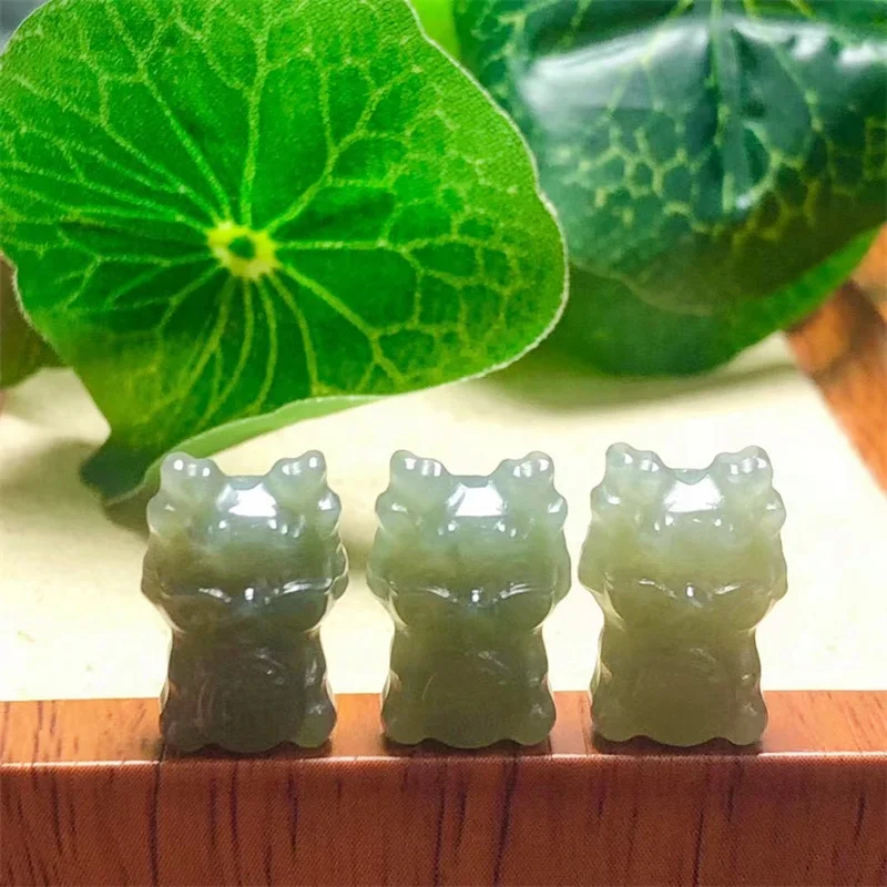 

5PCS Natural Hetian Jade Dragon Man Carving Handmade Women Crystals And Stones For Women Gemstone Crystal Lovers Girlfriend Gift